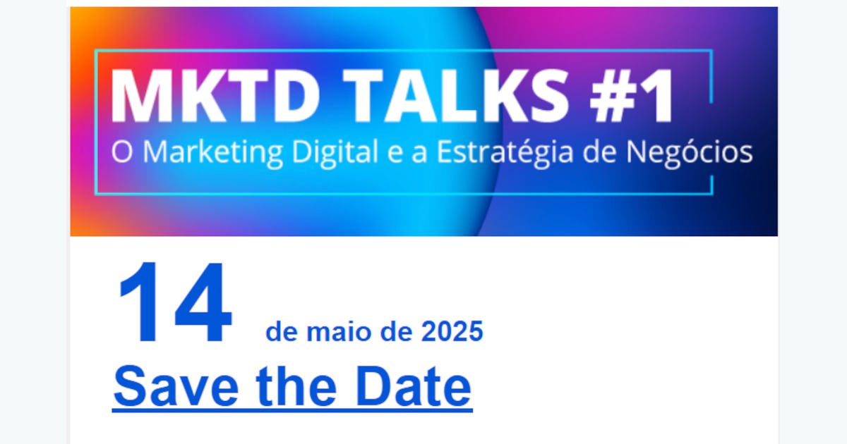 MKTD TALKS #1 - 14 de Maio de 2025