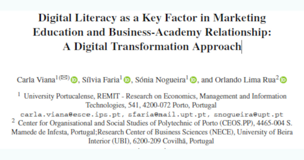 A Literacia Digital como Fator-Chave no Ensino de Marketing